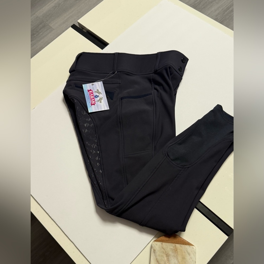 Karan Equestrian Navy Full Grip Breeches - Women's Size 26R - NWT